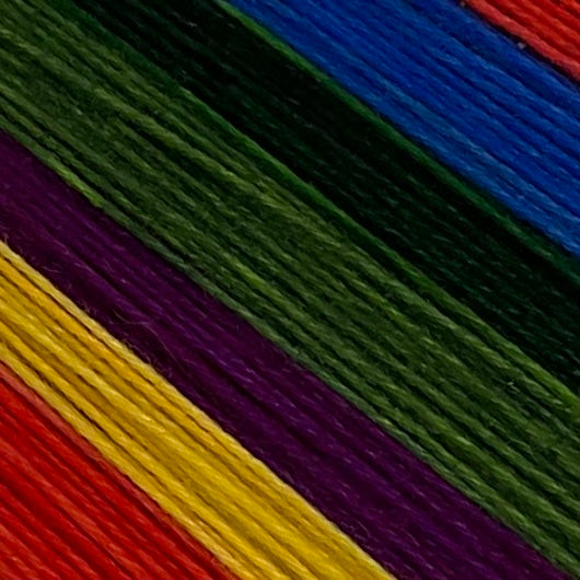 Beatles Cubed Six Stripe Self Striping Yarn with Mini Skein