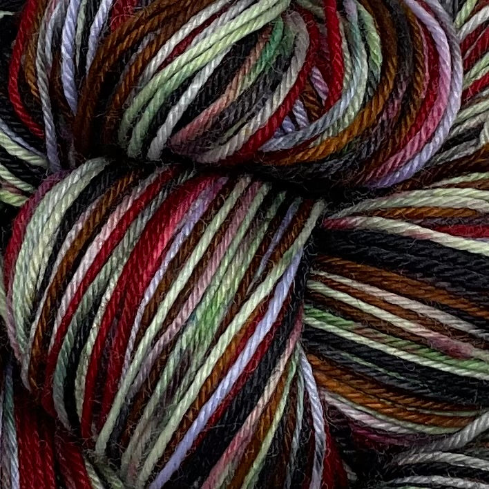 Rudolph the ZomBody Reindeer Six Stripe Self Striping Yarn
