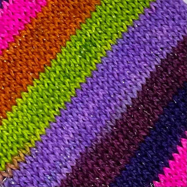 Kooky Halloween Six Stripe Self Striping Yarn with Speckled Mini Skein