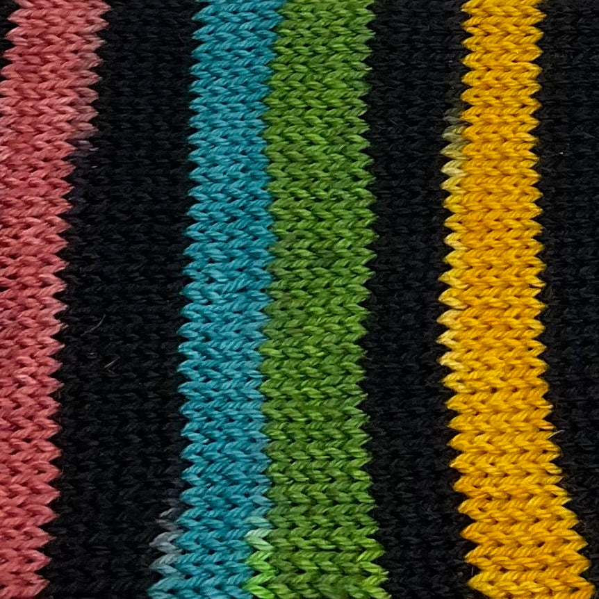 Vinyl Seven Stripe Self Striping Yarn