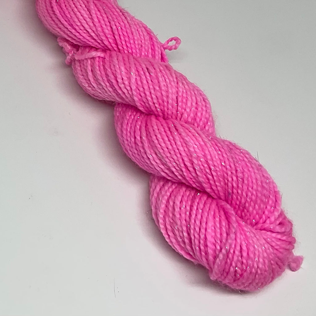 Single Pink Mini Skein for Toes and Heels Approx. 92 yards
