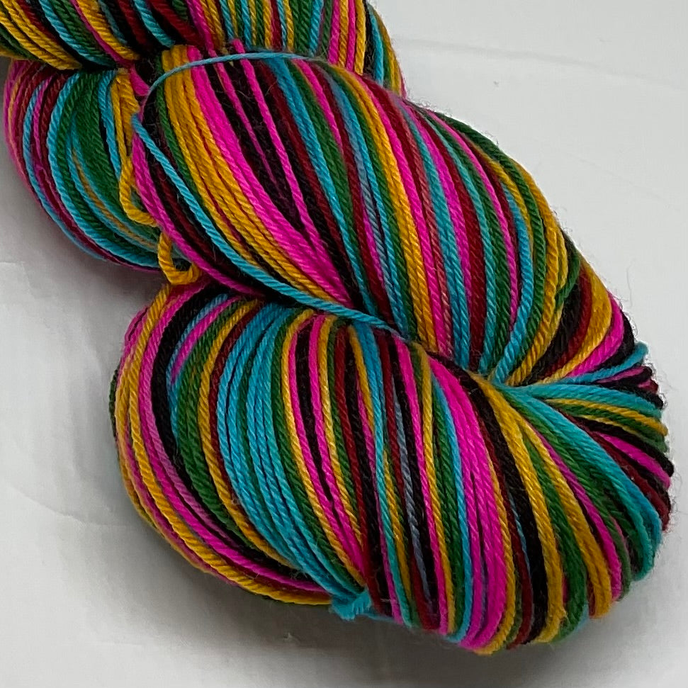 Dia de los Muertos Six Stripe Self Striping Yarn