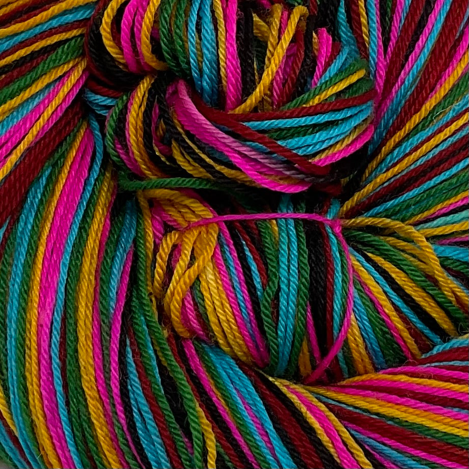 Dia de los Muertos Six Stripe Self Striping Yarn