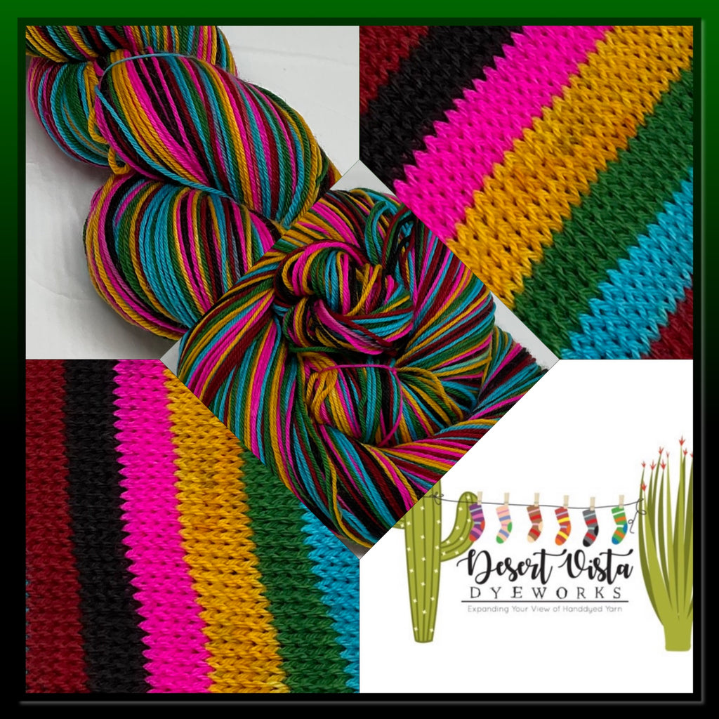 Dia de los Muertos Six Stripe Self Striping Yarn