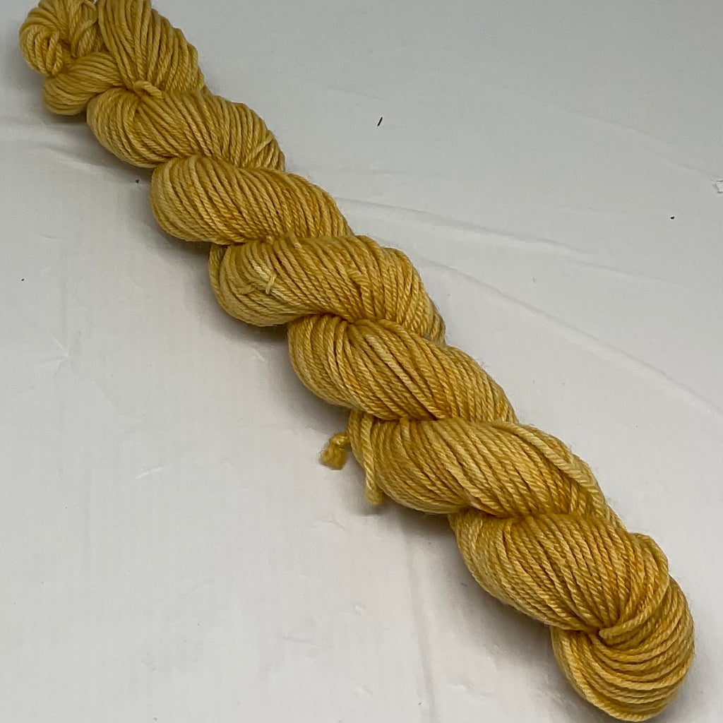 Single Gold Mini Skein for Toes and Heels Approx. 92 yards