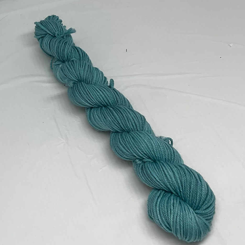 Single Aqua Mini Skein for Toes and Heels Approx. 92 yards