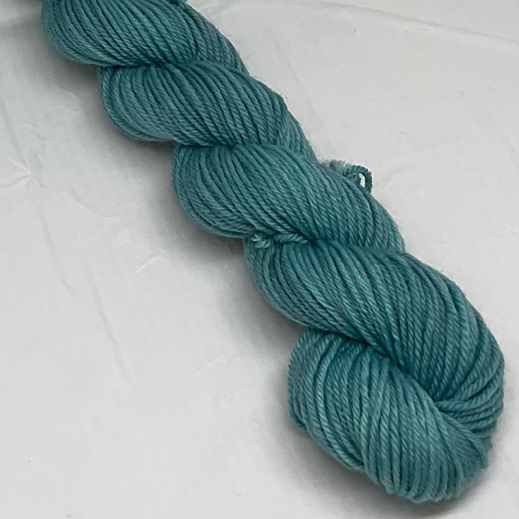 Single Aqua Mini Skein for Toes and Heels Approx. 92 yards