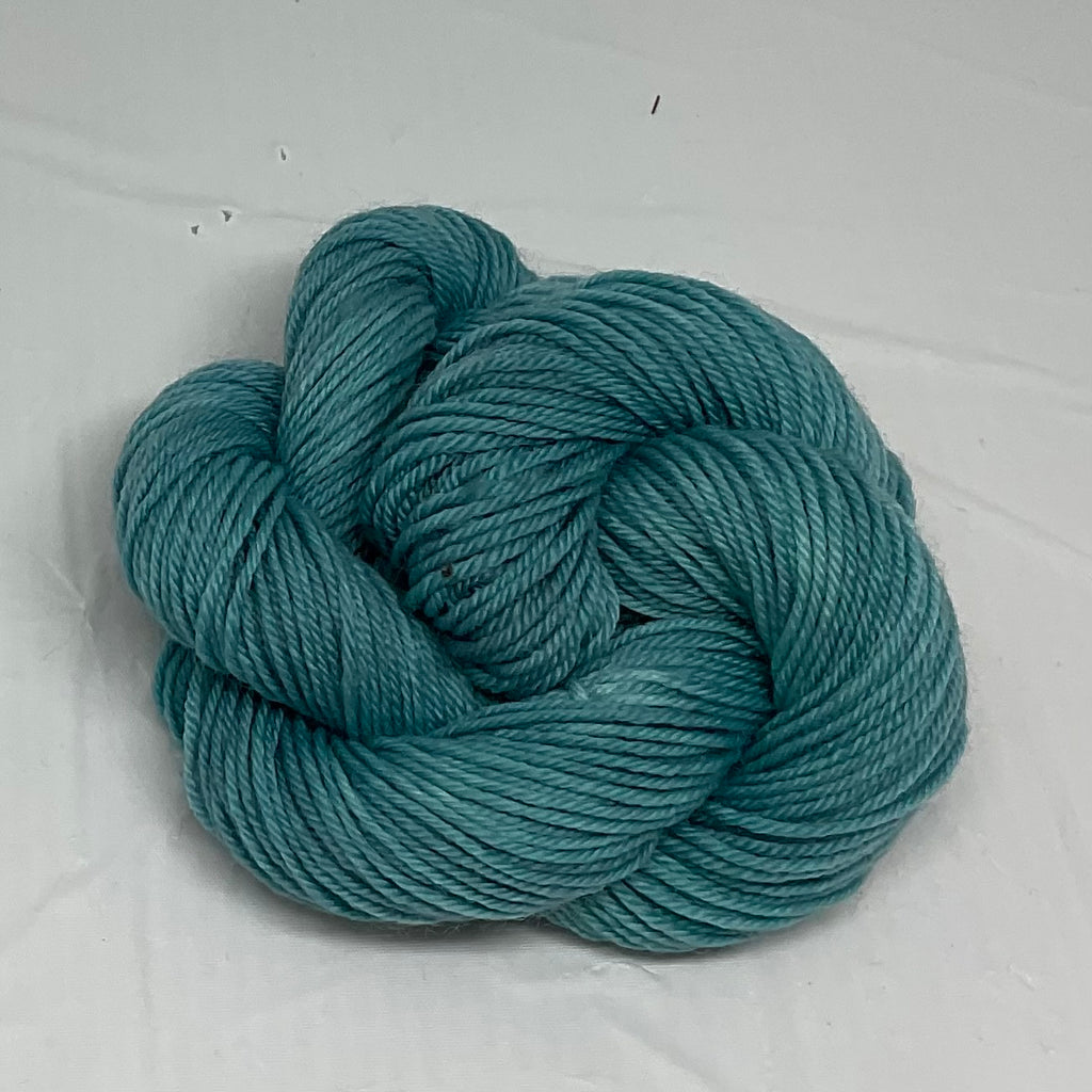 Single Aqua Mini Skein for Toes and Heels Approx. 92 yards