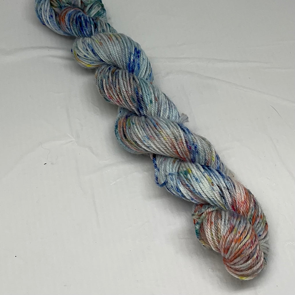 Single Multi Speckled Mini Skein for Toes and Heels Approx. 92 yards