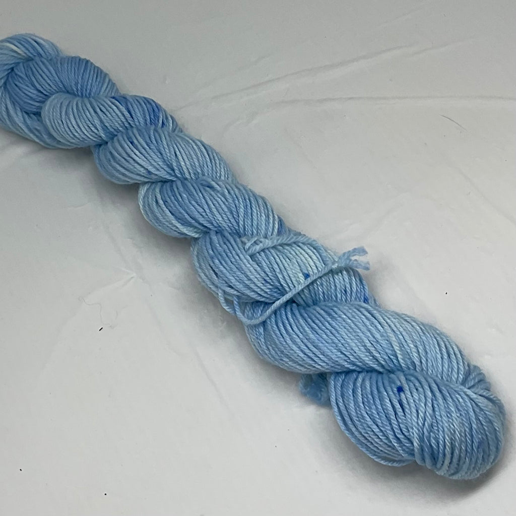 Single Pale Blue Mini Skein for Toes and Heels Approx. 92 yards