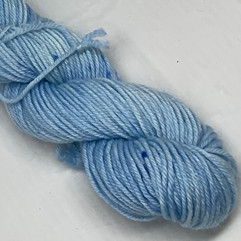 Single Pale Blue Mini Skein for Toes and Heels Approx. 92 yards