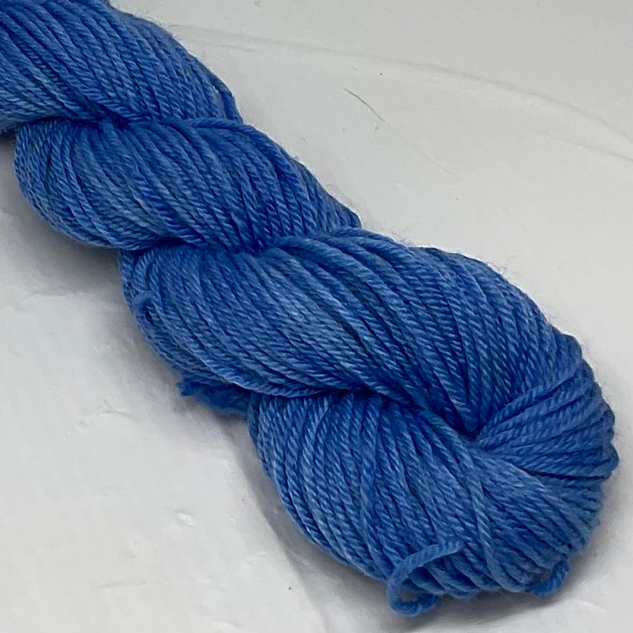 Single Cornflower Mini Skein for Toes and Heels Approx. 92 yards