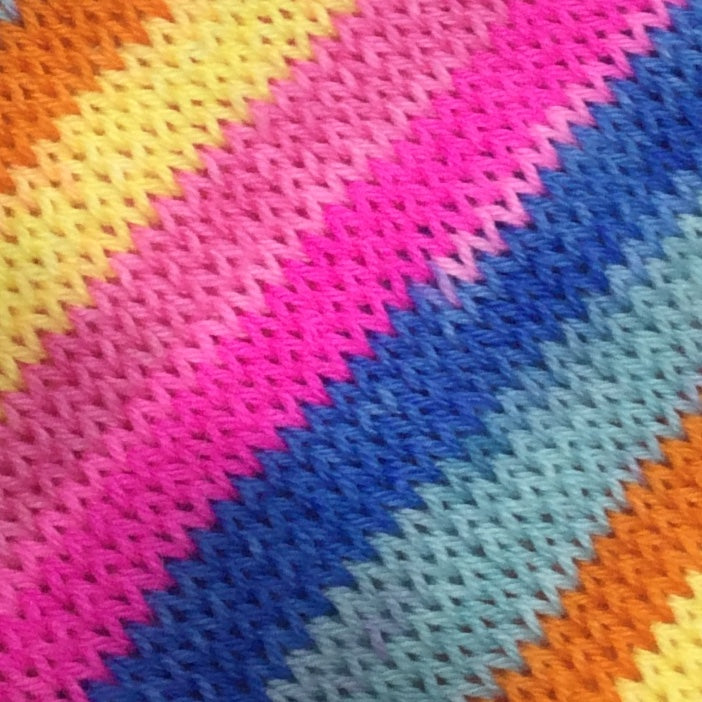 Caribbean Colors Six Stripe Self Striping Yarn