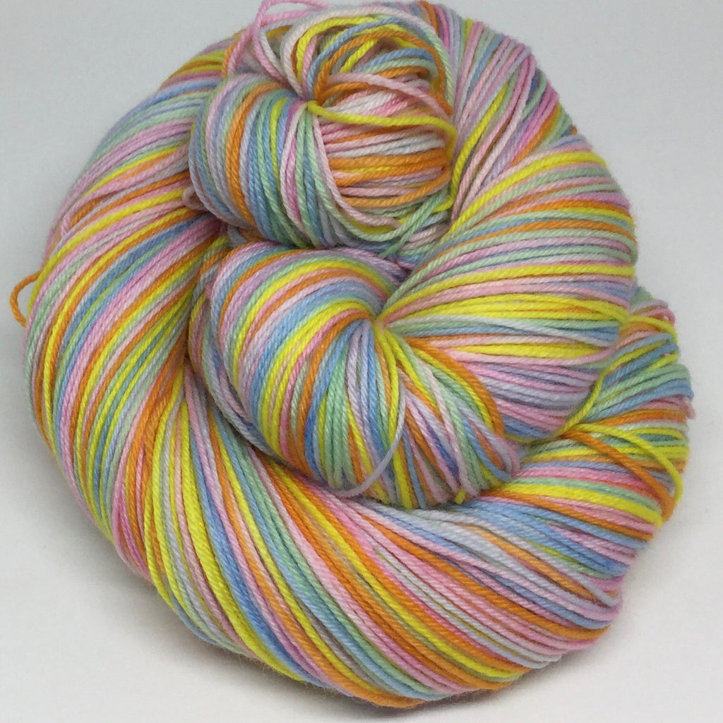 Spring Rainbow Six Stripe Self Striping Yarn