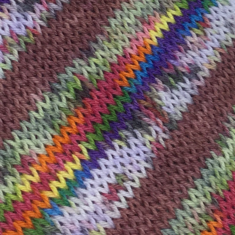 The Chocolate ZomBody Factory Four Stripe Self Striping Yarn