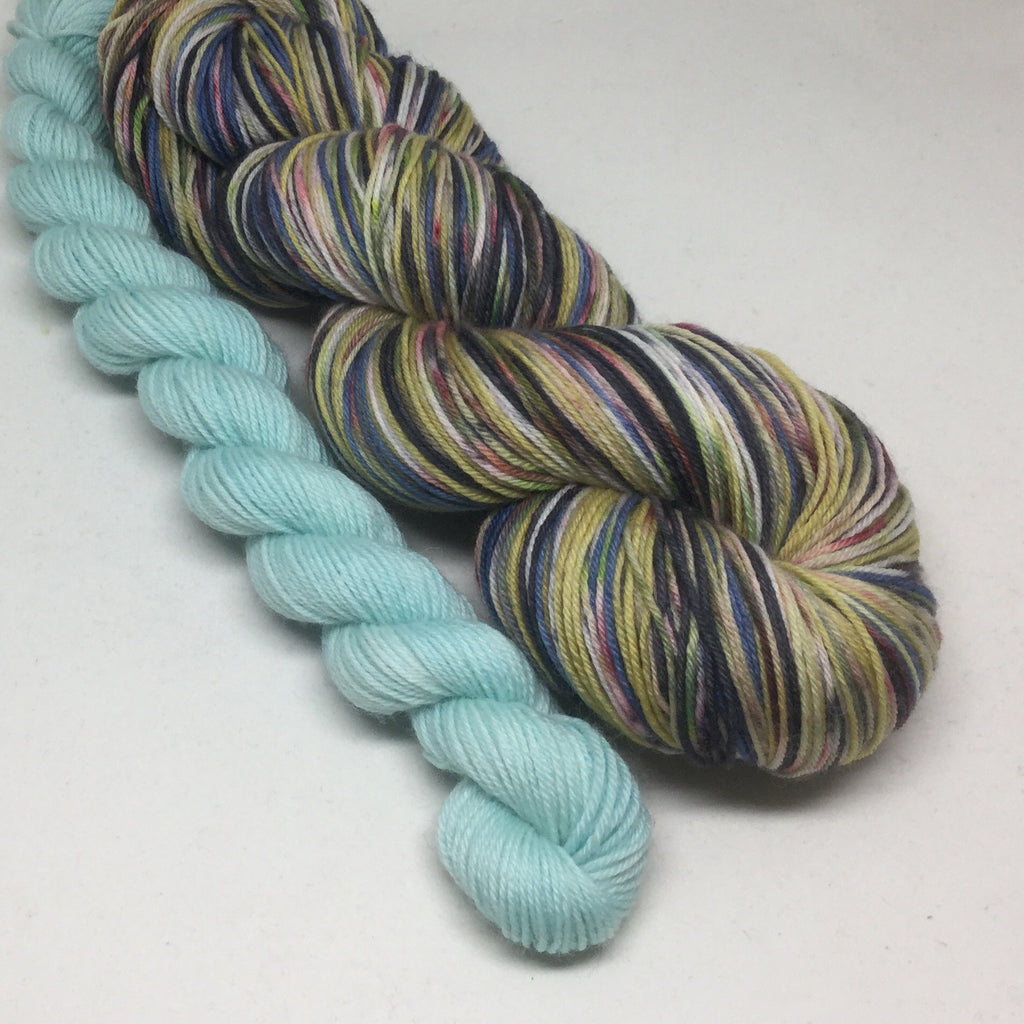 Zombody Storm Six Stripe Self Striping Yarn with Mini Skein for Toes and Heels