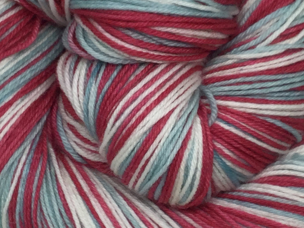Holiday Holly Cup Three Stripe Self Striping Yarn