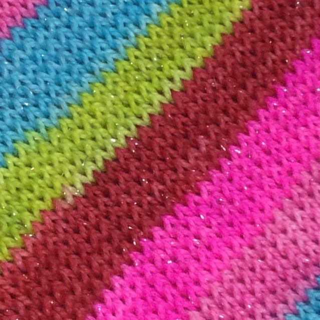Neon Christmas Five Stripe Self Striping Yarn