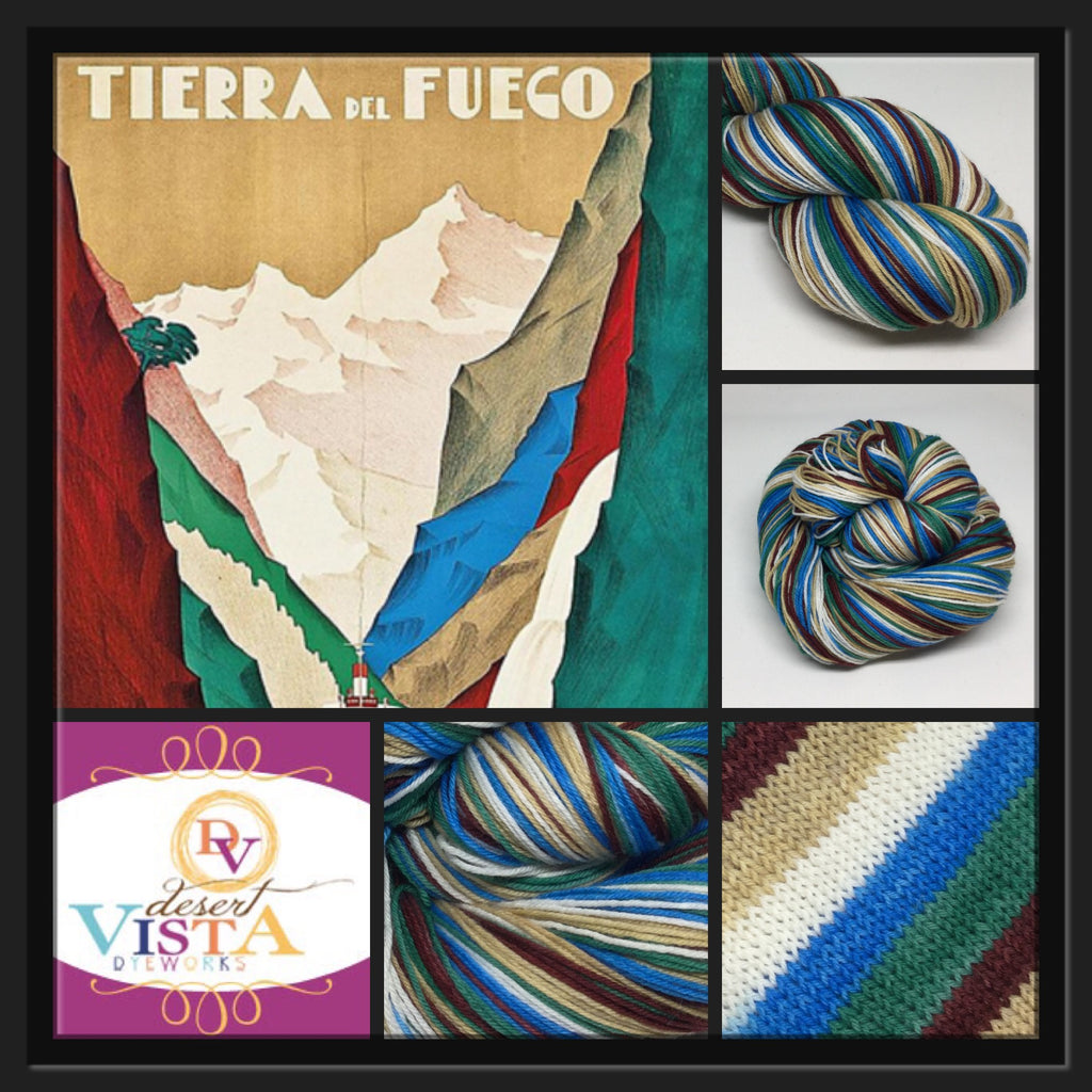 Tierra del Fuego Five Stripe Self Striping Sock Yarn