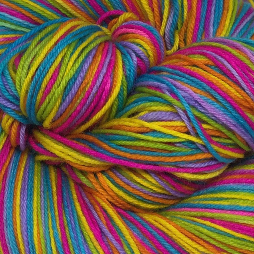 Summer Rainbow Six Stripe Self Striping Yarn