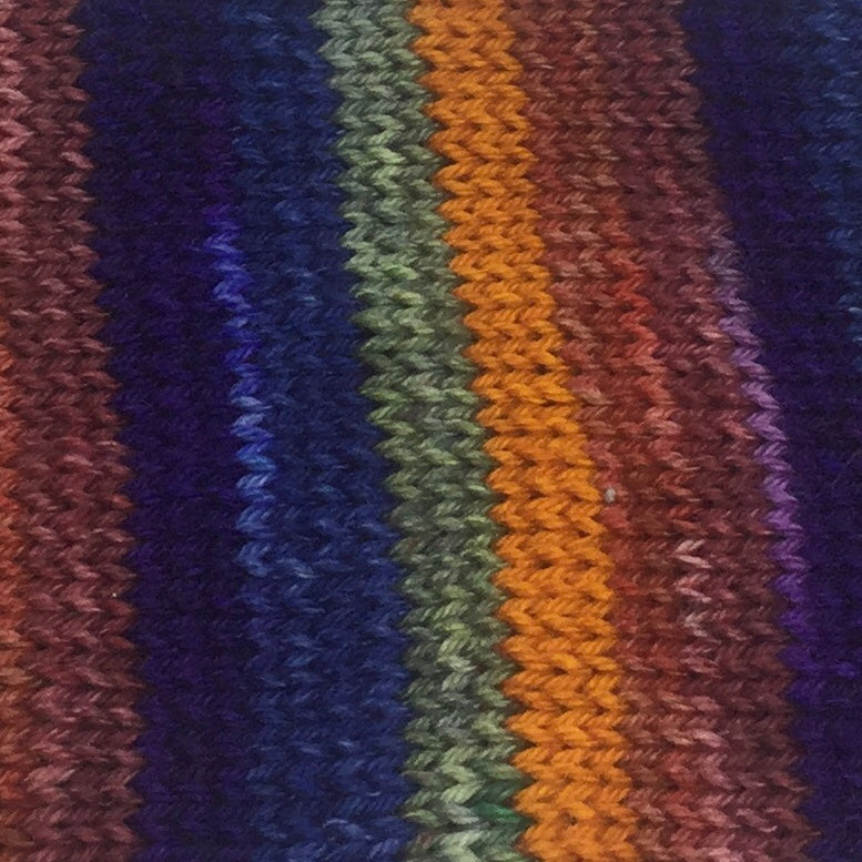 Autumn Rainbow Six Stripe Self Striping Yarn