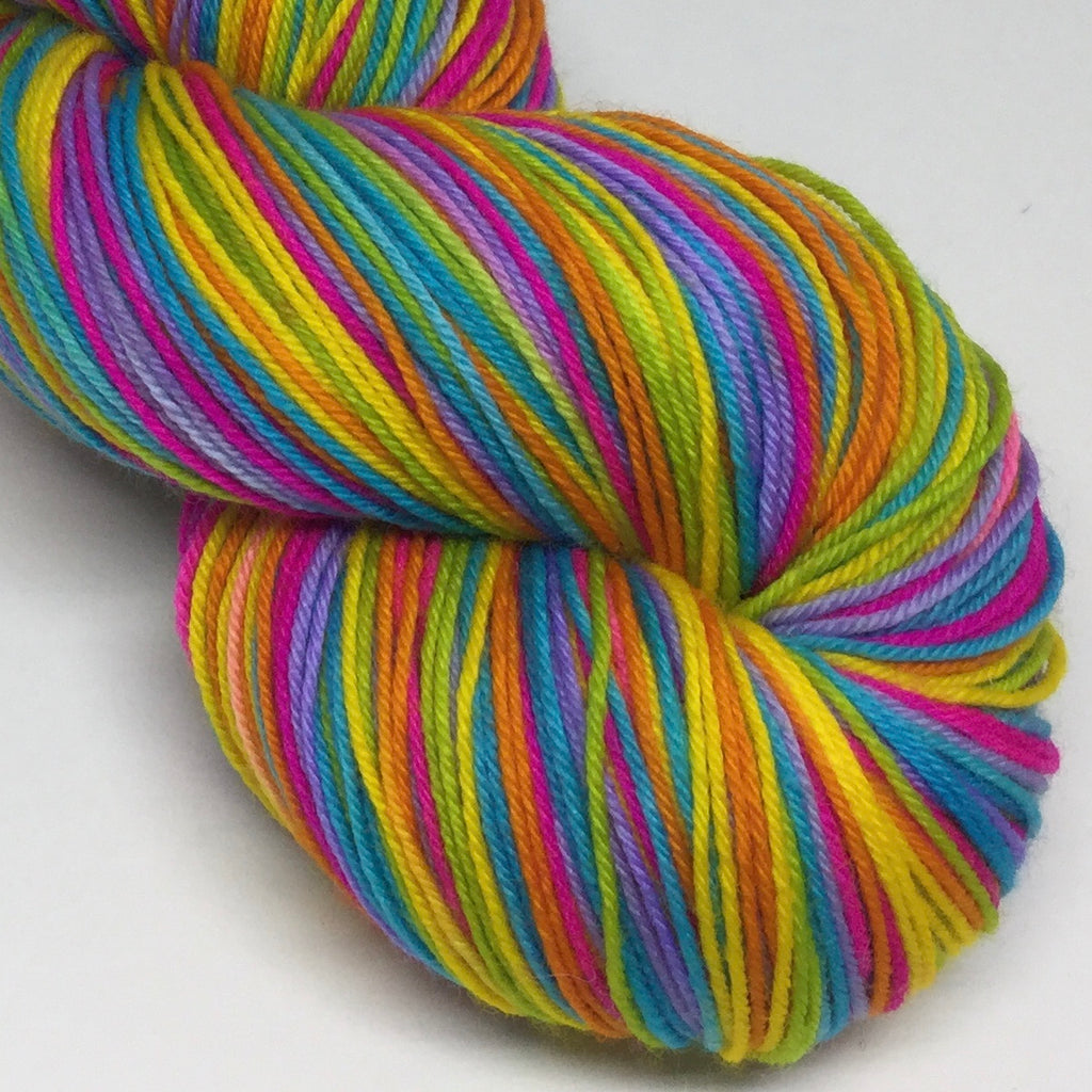 Summer Rainbow Six Stripe Self Striping Yarn