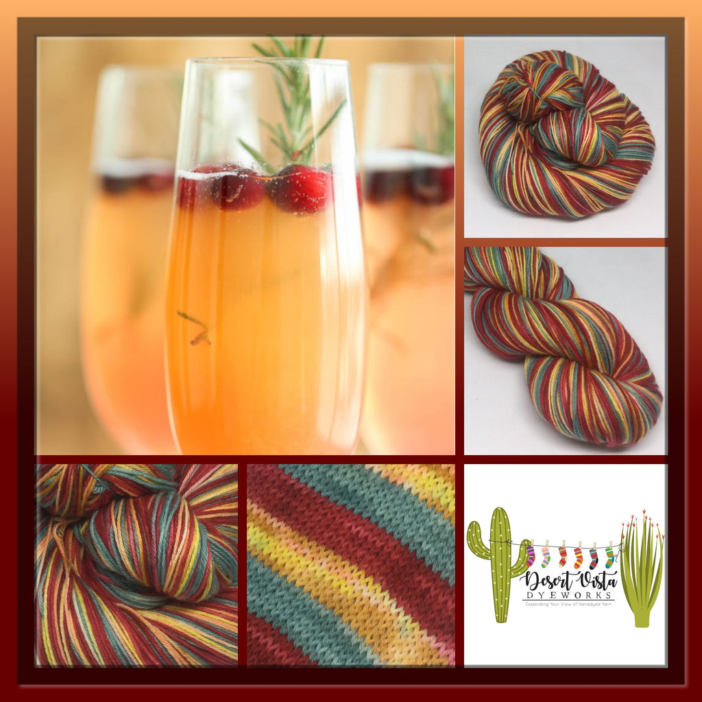 Morning Mimosas Three Stripe Self Striping Sock Yarn