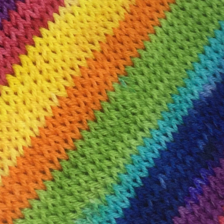 Thread the Needle Seven Stripe Self Striping Yarn plus Two Mini Skeins