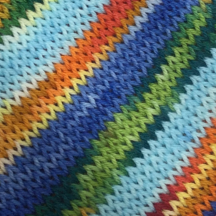 Saguenay Fjord Four Stripe Self Striping Yarn
