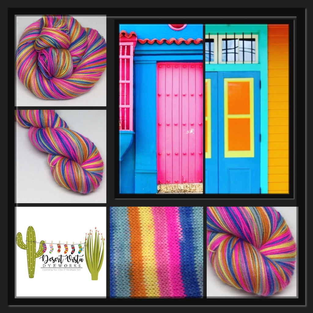 Caribbean Colors Six Stripe Self Striping Yarn