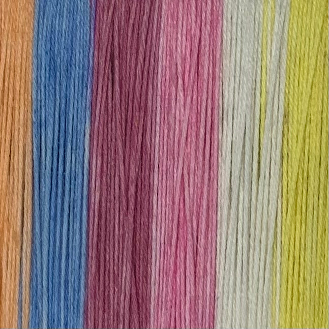 Rose Colored Highway Six Stripe Self Striping Yarn