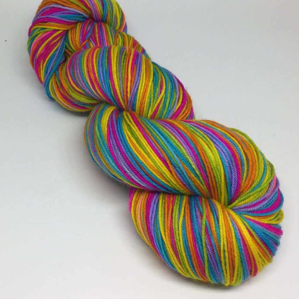 Summer Rainbow Six Stripe Self Striping Yarn