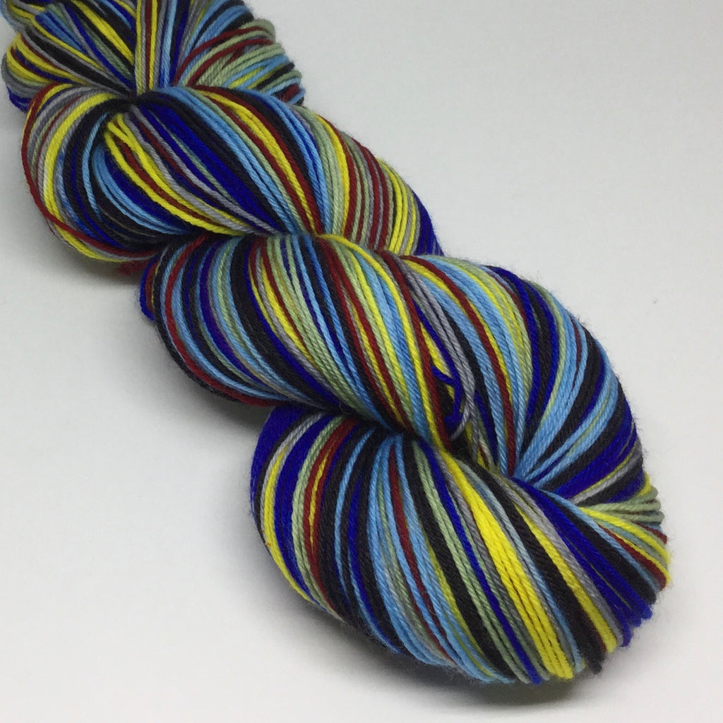 Happy Birthday, Dr. Seuss Seven Stripe Self Striping Sock Yarn