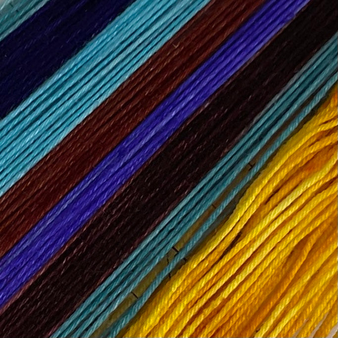 Kingdom of Hearts Six Stripe Self Striping Yarn with Mini Skein for Heels and Toes