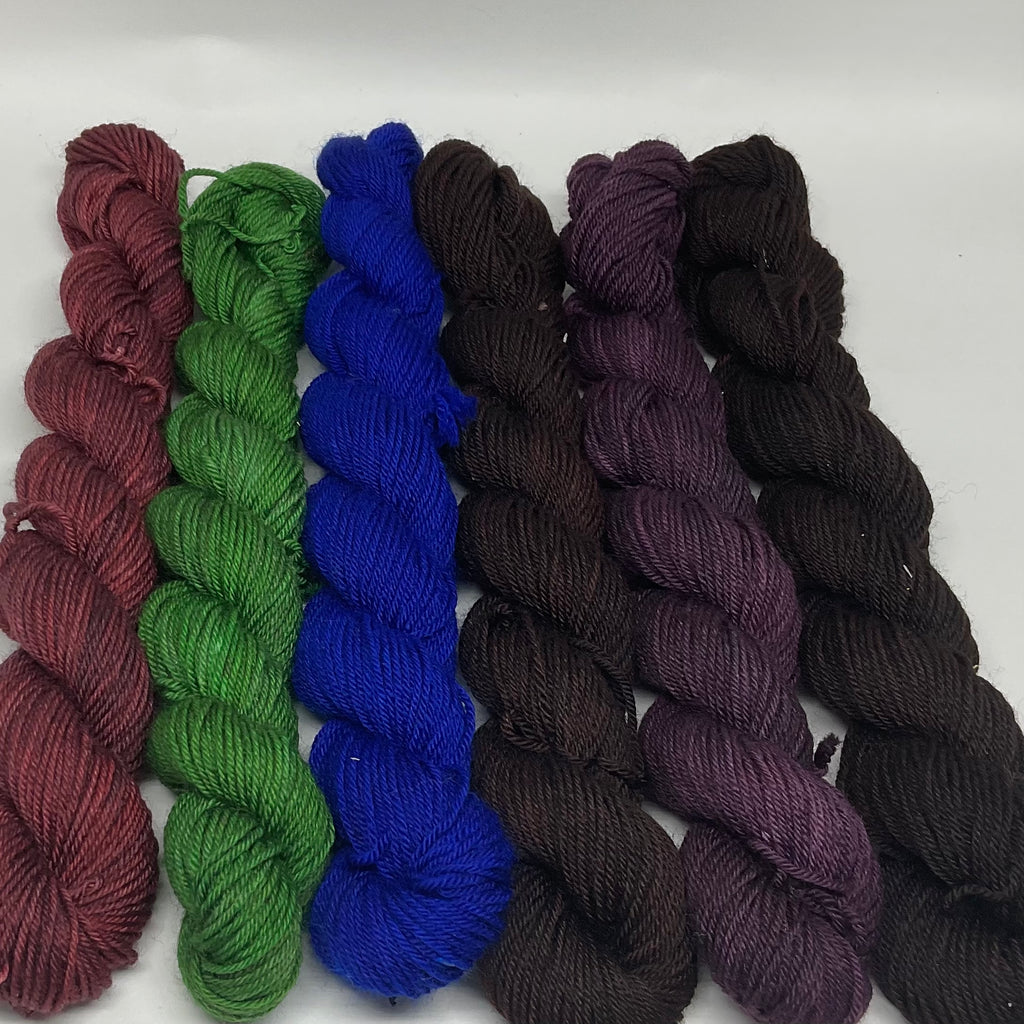 Dark Mini Skein Set for Toes and Heels Approx. 552 yards