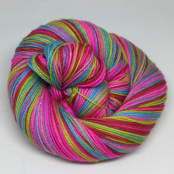Neon Christmas Five Stripe Self Striping Yarn
