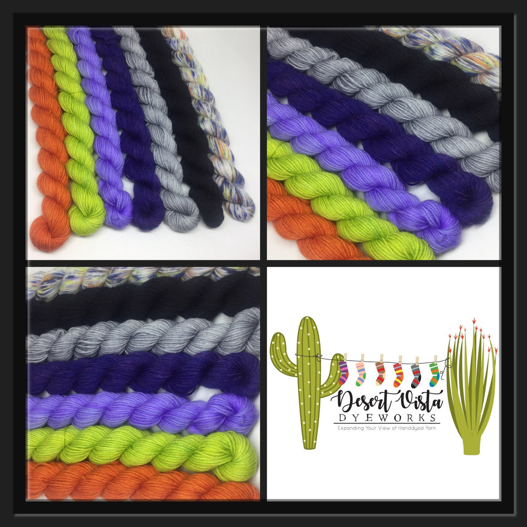 Halloween Mini Skein for Toes and Heel Set Approx. 700 yards