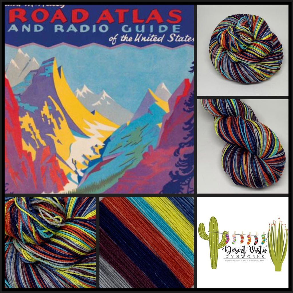 Road Atlas Seven Stripe Self Striping Yarn