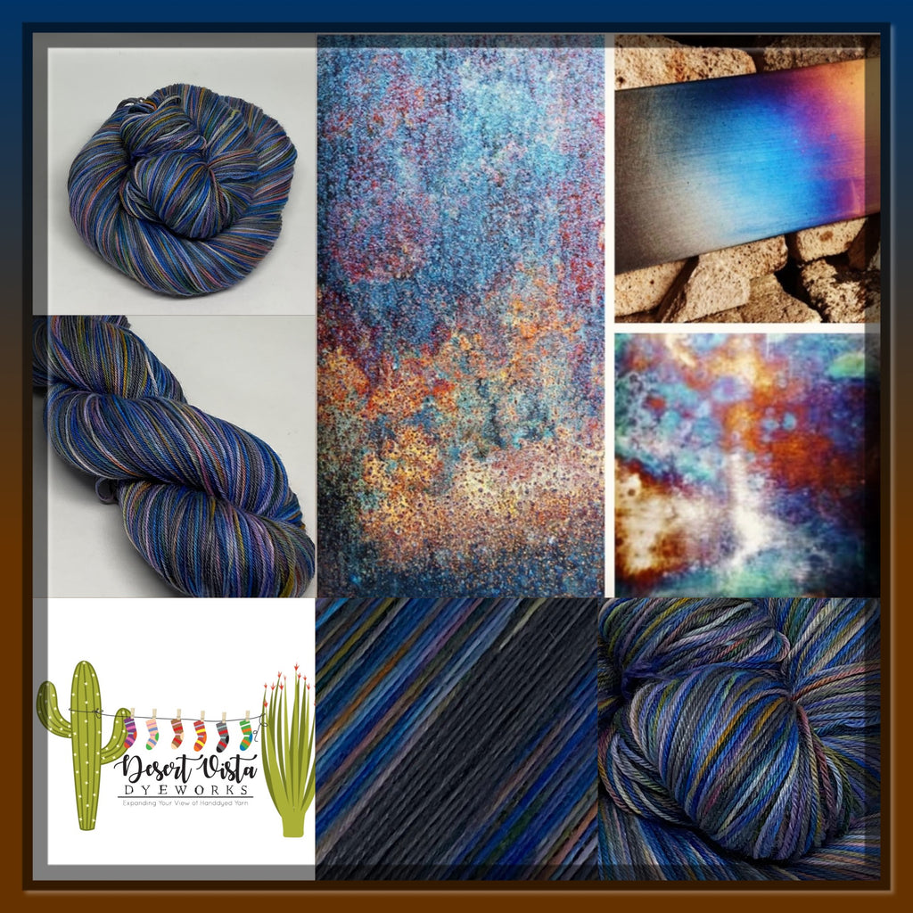 Steel Two Stripe Self Striping Sock Yarn