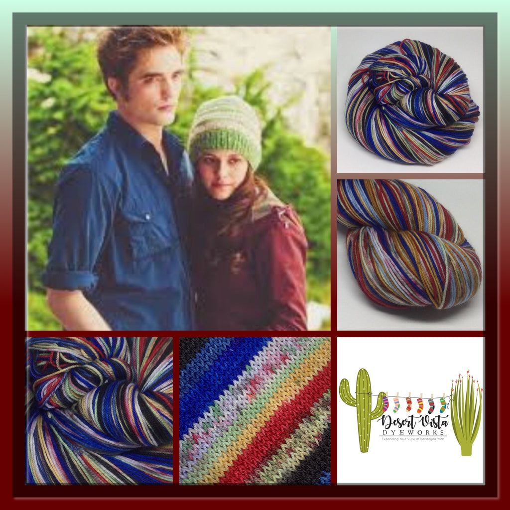 Bella and ZomBody Edward Eight Stripe Self Striping Sock Yarn