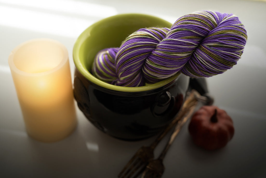 Witches Brew Frap Four Stripe Self Striping Yarn