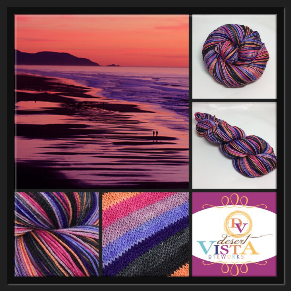 Pacific Sunset Seven Stripe Self Striping Sock Yarn