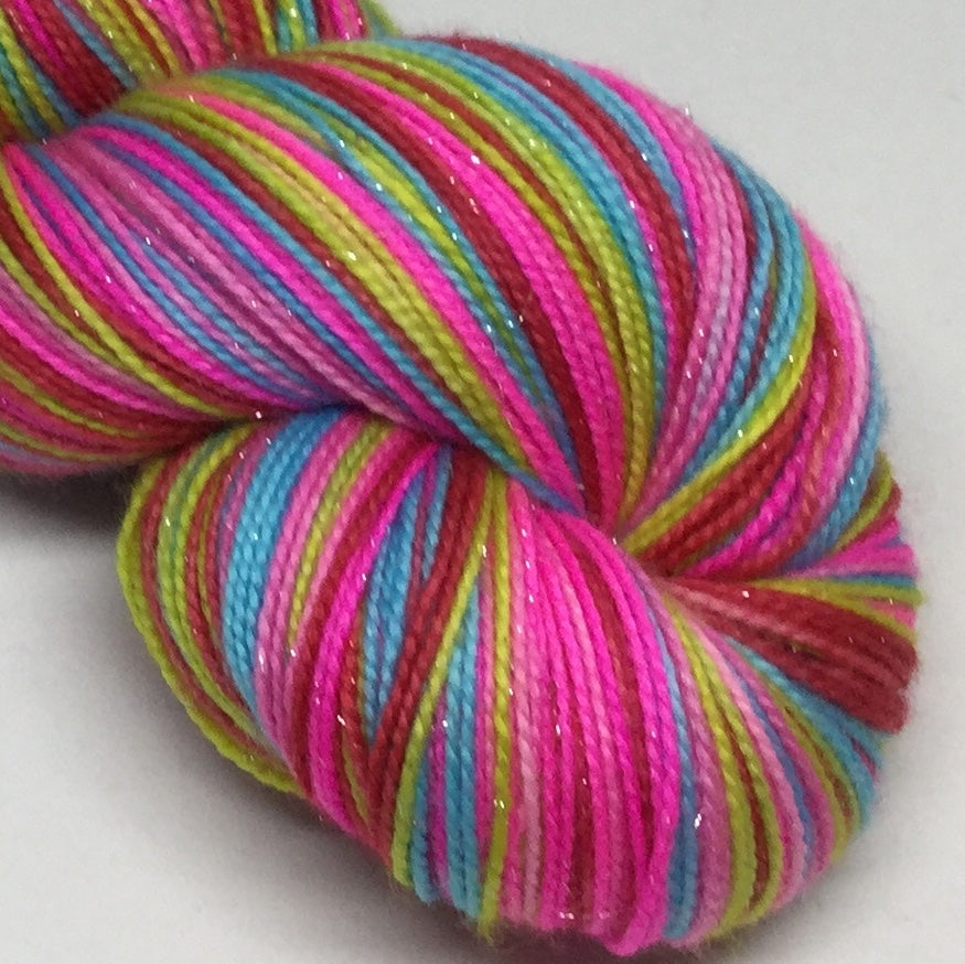 Neon Christmas Five Stripe Self Striping Yarn
