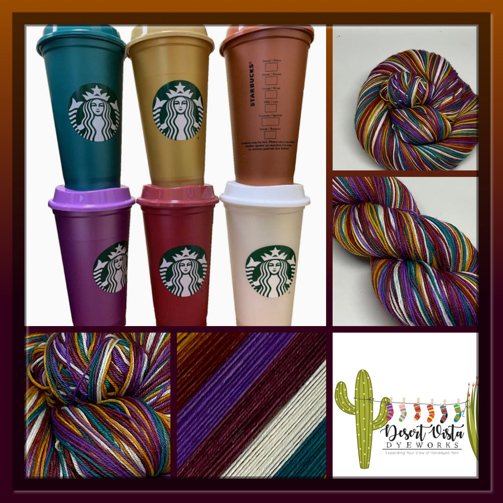 Fall Hot Cups Six Stripe Self Striping Yarn