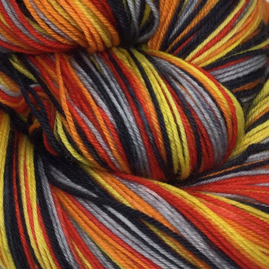 Marigold Skull Five Stripe Self Striping Yarn