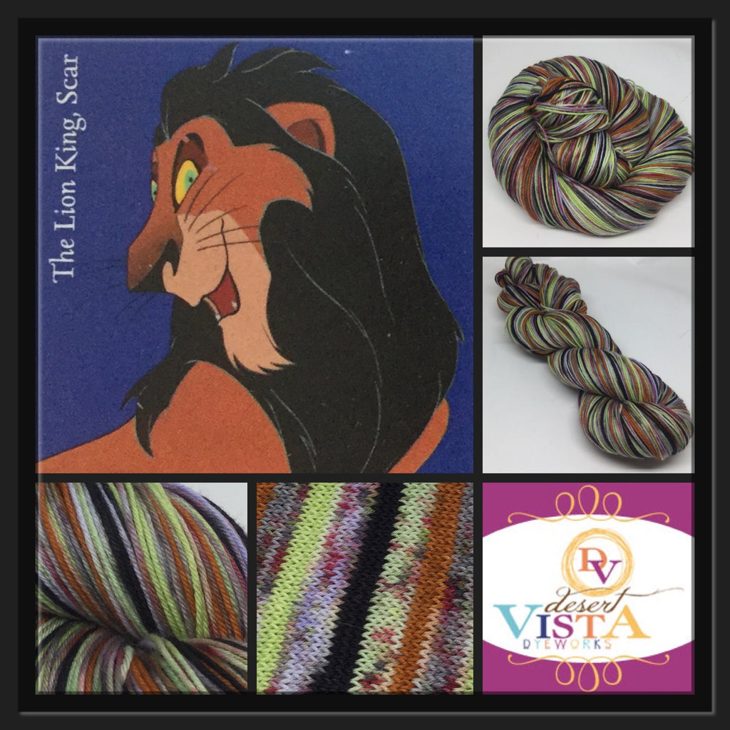 King ZomBody of the Bad Lands Six Stripe Self Striping Yarn