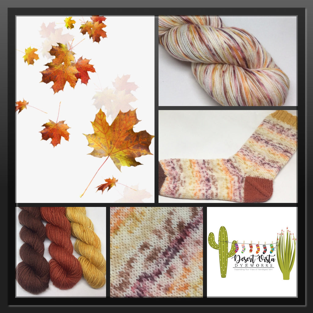 Falling Speckled Leaves Six Stripe Self Striping Yarn