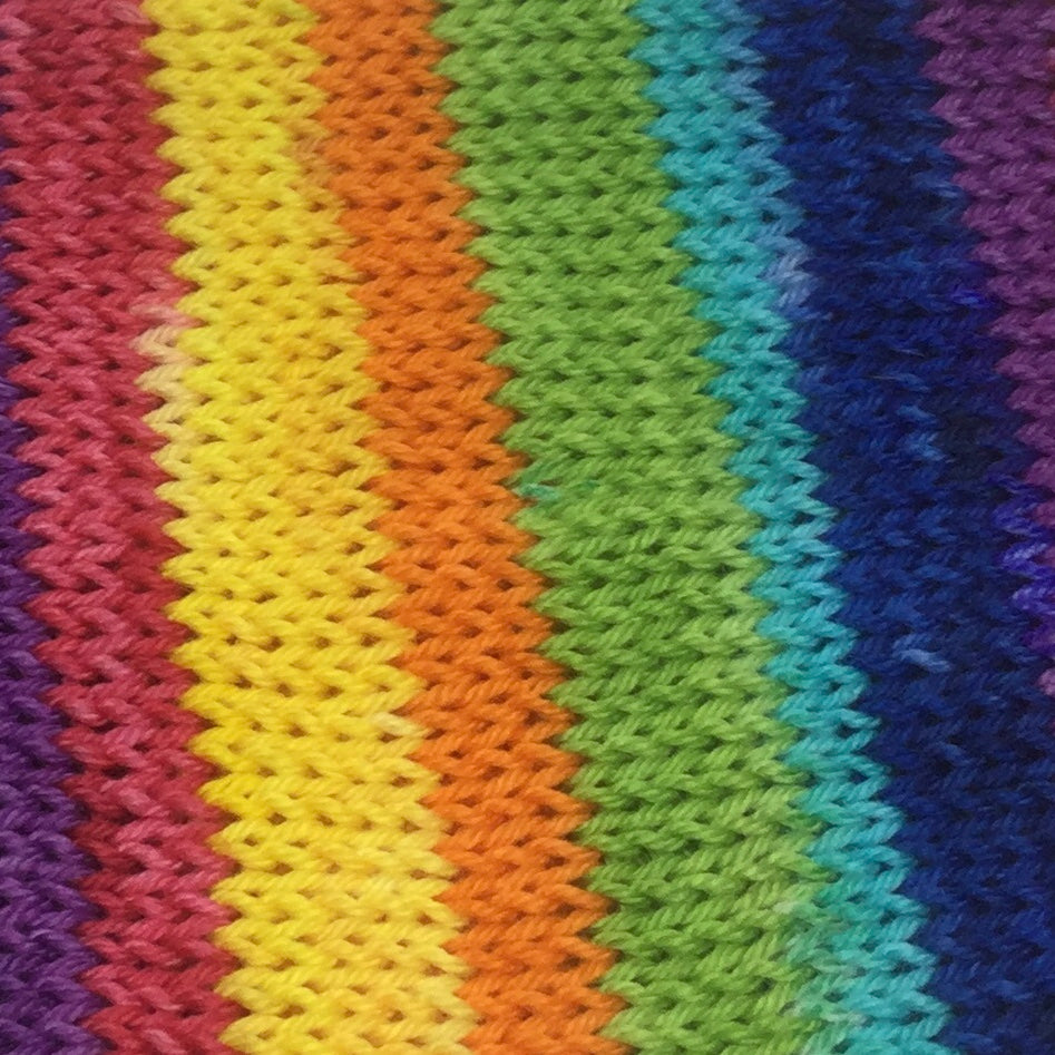 Thread the Needle Seven Stripe Self Striping Yarn plus Two Mini Skeins