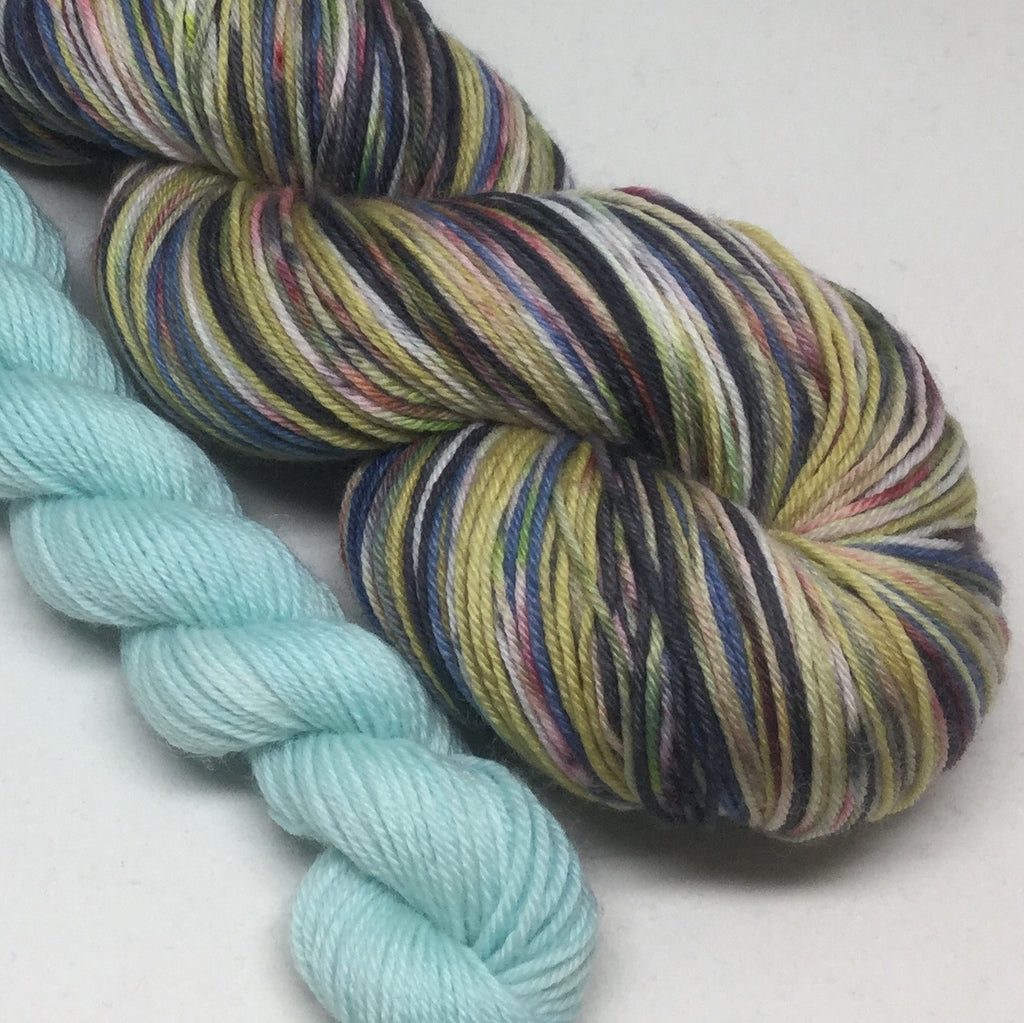 Zombody Storm Six Stripe Self Striping Yarn with Mini Skein for Toes and Heels