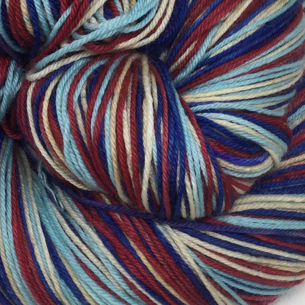 Maine Lobster Four Stripe Self Striping Yarn